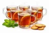BigDean Teeglas 6 St&uuml;ck Teegl&auml;ser Set Teegl&auml;ser mit Henkel 230 ml Kaffee...