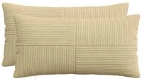 vidaXL Kissenbez&uuml;ge vidaXL Kissenbezug 2 pcs ALMELO Grau-Gr&uuml;n 40 x 80 cm Cord