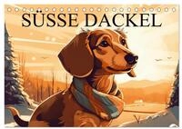 CALVENDO Wandkalender Dackel (Tischkalender 2027 DIN A5 quer), CALVENDO