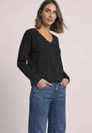 STREET ONE Langarmshirt aus softem Materialmix