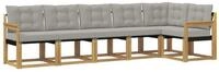 vidaXL Gartenlounge-Set Outdoor-Sofagarnitur 6 stk. Wei&szlig; und Hellgrau, (6-tlg)