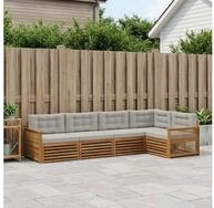 vidaXL Gartenlounge-Set vidaXL Outdoor-Sofagarnitur 5 stk. Nat&uuml;rlich und...