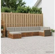 vidaXL Gartenlounge-Set vidaXL Outdoor-Sofagarnitur 7 stk. Nat&uuml;rlich und...