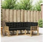 vidaXL Gartenlounge-Set vidaXL Outdoor-Sofagarnitur 4 stk. Wei&szlig; und Schwarz