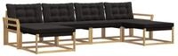 vidaXL Gartenlounge-Set Outdoor-Sofagarnitur 6 stk. Wei&szlig; und Schwarz, (6-tlg)