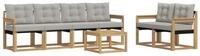 vidaXL Gartenlounge-Set Outdoor-Sofagarnitur 7 stk. Wei&szlig; und Hellgrau, (7-tlg)