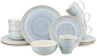 Kombiservice CREATABLE "Congo, Geschirr-Set, 16-tlg.", blau (azul), 16, Steingut,