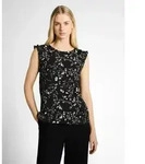 TOM TAILOR Denim Rundhalsshirt Sommershirt mit schwarz L (40)