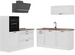 Vicco K&uuml;chenzeile R-Line, Wei&szlig; Landhaus/Wei&szlig;, 160 cm ohne Arbeitsplatte wei&szlig;