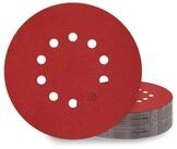 LuxusKollektion Schleifscheibe Schleifscheiben 225mm Klett 10 Loch rot 25...