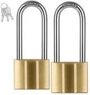 LuxusKollektion Vorh&auml;ngeschloss Vorh&auml;ngeschloss Messing 6mm B&uuml;gel 2er Set