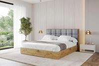 ALTDECOR Polsterbett ENZO2 (Polsterbett mit Bettkasten und Lattenrost, Boxbett...