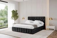 ALTDECOR Polsterbett LARO (Polsterbett mit Bettkasten und Lattenrost, Boxbett...