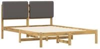 vidaXL Bettgestell 206 x 126 x 85 cm Bettgestell mit gepolstertem Kopfteil...
