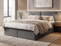 Beautysofa Boxbett LARS Boxspringbett-Set mit Topper (2 Bettk&auml;sten,