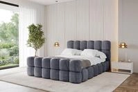 ALTDECOR Polsterbett LEYA-Z (Polsterbett mit Bettkasten und Lattenrost, Boxbett...