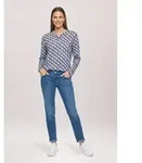 Betty Barclay Kurzarmshirt Damen mit Print (1-tlg) beige|blau 44 EU