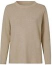 Strickpullover HEINE "Pullover Pullover mit Seitenschlitzen", Damen, Gr. 34, beige