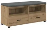 vidaXL Sitzbank Schuhbank mit Kissen Artisan-Eiche 100 x 38 x 46 cm (1-St) braun