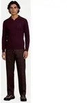 Zero Strickpullover Herren mit Kragen Plain/ ohne Details braun S