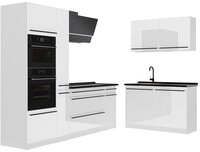 Vicco Winkelk&uuml;che R-Line, Wei&szlig; Hochglanz/Wei&szlig;, 230 x 120 cm Arbeitsplatte