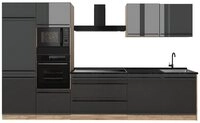 Vicco K&uuml;chenzeile R-Line, Anthrazit Hochglanz/Goldkraft Eiche, 340 cm...