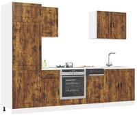 vidaXL H&auml;ngeschrank vidaXL 7-tlg. K&uuml;chenschrank-Set Porto R&auml;uchereiche