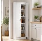 HOMCOM Hochschrank Vorratsschrank f&uuml;r Wohnzimmer (Set, 1-St., 1er Set)