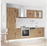 vidaXL H&auml;ngeschrank vidaXL 8-tlg. K&uuml;chenschrank-Set Kalmar Artisan-Eiche