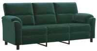 vidaXL Sofa 214 x 85 x 93 cm Sofa Dunkelgr&uuml;n 214x85x93 cm Samt, 1 Teile