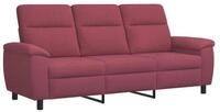 vidaXL Sofa 214 x 90 x 95 cm Sofa Weinrot 214x90x95 cm Stoff, 1 Teile