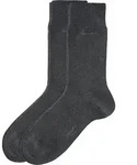 Camano Socken Unisex-Socken 2 Paar mit Softbund Uni grau 35 - 38