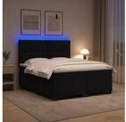 vidaXL Bettgestell vidaXL Boxspringbett mit Matratze Schwarz 160 x 200 cm Samt