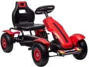 HOMCOM Go-Kart Tretauto mit Handbremse, verstellbarem Sitz, Vor- und...