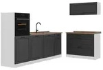 Vicco K&uuml;chenzeile R-Line, Anthrazit Landhaus/Wei&szlig;, 220 cm Arbeitsplatte...