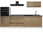 Vicco K&uuml;chenzeile R-Line, Artisan-Eiche/Wei&szlig;, 280 cm Arbeitsplatte Anthrazit...
