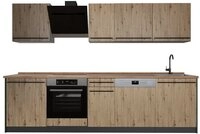 Vicco K&uuml;chenzeile R-Line, Artisan-Eiche/Anthrazit, 280 cm Arbeitsplatte...