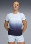 Trainingsshirt PUMA "W X HYROX POLY GRAPHIC TEE", Damen, Gr. XS, blau (lucite, deep
