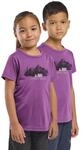 T-Shirt JACK WOLFSKIN "HIKING GRAPHIC T KIDS", Jungen, Gr. 104, lila (print,