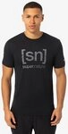 SUPER.NATURAL Print-Shirt f&uuml;r Herren, Merino LOGO LINES TEE Bike Lifestyle,