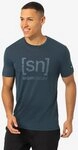 SUPER.NATURAL Print-Shirt f&uuml;r Herren, Merino LOGO LINES TEE Bike Lifestyle,