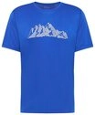 Jack Wolfskin T-Shirt Peak Graphic (atmungsaktiv, schnelltrocknend) blau Herren