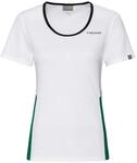 Head Tennisshirt Club Technical weiss/gr&uuml;n Damen