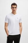 T-Shirt BOSS GREEN "Tee V Regular Fit", Herren, Gr. XL, wei&szlig; (wei&szlig;100), Single