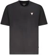 GUESS JEANS T-Shirt Herren Oversized T-Shirt Schwarz aus Bio-Baumwolle