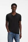 T-Shirt HUGO "HUGO-V", Herren, Gr. L, schwarz001, Single Jersey, Obermaterial: 96%