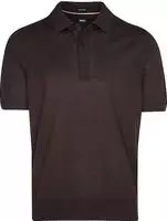 Kurzarmpullover BOSS "Nolano", Herren, Gr. 3XL, braun (schwarz braun207), Strick,