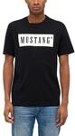 Print-Shirt MUSTANG "AUSTIN", Herren, Gr. 3XL, schwarz, Jersey, Obermaterial: 100%
