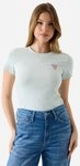 Guess T-Shirt SS CN MINI TRIANGLE TEE aus Baumwolljersey mit Stretch, Slim Fit