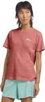 T-Shirt JACK WOLFSKIN "ESSENTIAL T W", Damen, Gr. S, rot (mineral rot), Obermaterial: